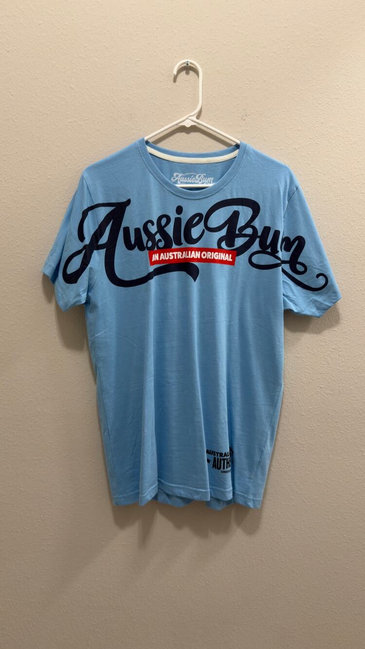 aussieBum Men's Cerulean Blue Short Sleeve Cotton Tee Mens XL